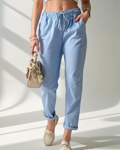 Royalfashion Paprasti moteriški audinio kelniai