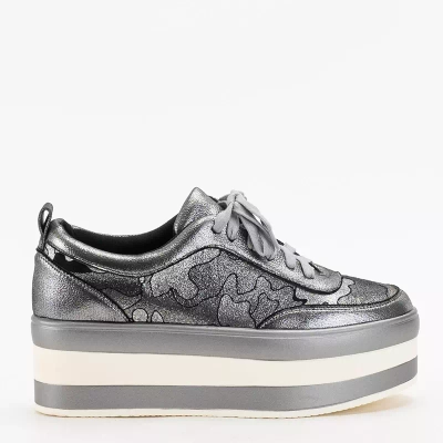 OUTLET Pilki moteriški batai Exira platformoje - Avalynė