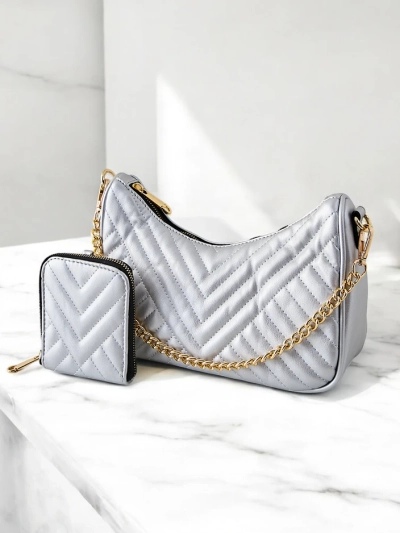 Royalfashion Маленькая женская стеганая сумка с кошельком