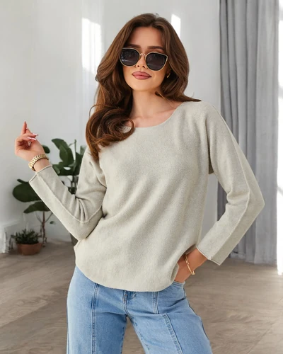 Royalfashion Viskozinis plonas moterų megztinis