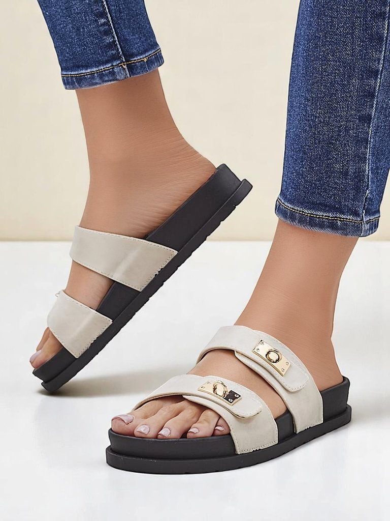 Royalfashion moteriški sandalai su dekoratyvinėmis sagtimis Costes