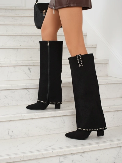 Женские сапоги Bryves из эко-замши с голенищем