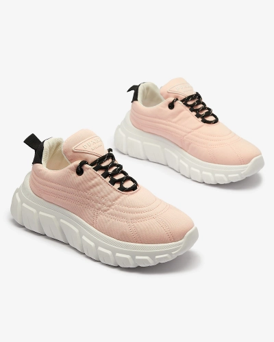 Светло-розовые женские спортивные туфли из ткани Riotay- Footwear
