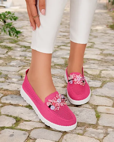 Royalfashion Moteriški dekoruoti mokasinai Hewenti