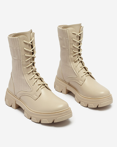 Бежевые женские высокие сапоги a'la bagers Ratica - Обувь