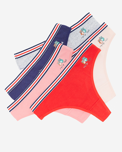 Красные женские трусики с принтом