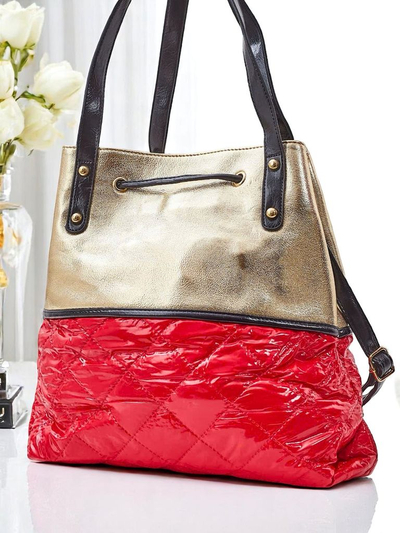 Royalfashion Didelė moteriška rankinė Golden Luxe Shopper