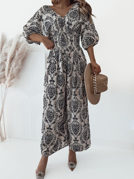 Royalfashion Raštuotas moteriškas kombinezonas