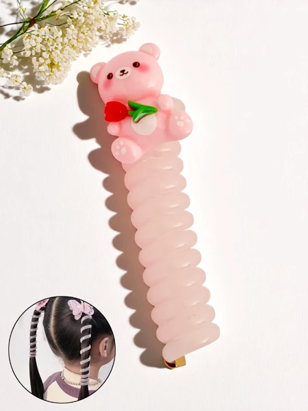 Royalfashion Plaukų gumytė spyruoklė su meškiuku Teddy Twist