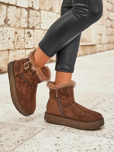Royalfashion Krótkie buty a'la śniegowce damskie Winter Crest