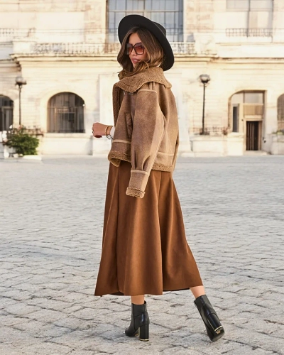 Женская юбка миди Royalfashion a' la suede