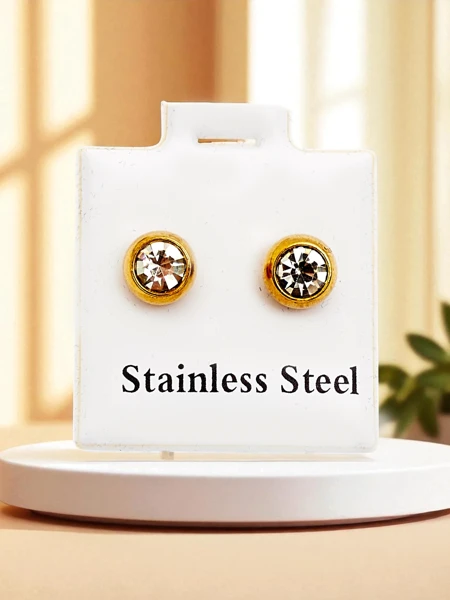 Royalfashion moteriški žiediniai auskarai su cirkoniu