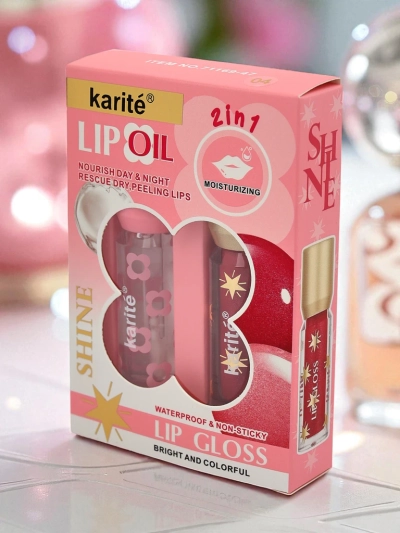 2-in-1 Glitter and Clear Lip Gloss Lady Bug - Straight Fire!