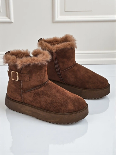 Royalfashion Krótkie buty a'la śniegowce damskie Winter Crest