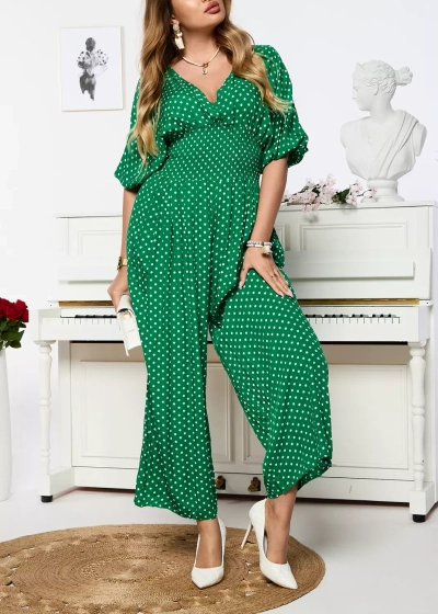 Зеленый длинный женский гороховый костюм - Одежда