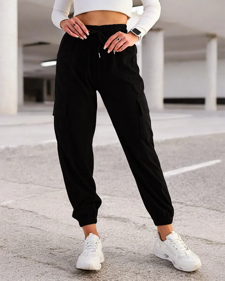 Royalfashion Женские брюки в рубчик