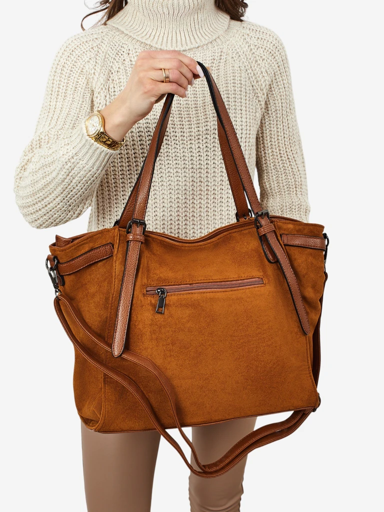 Женская сумка-шоппер Daville из эко-замши