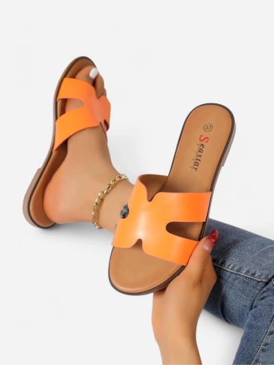 Royalfashion Moteriški plokščiu padu šlepetės Evalios