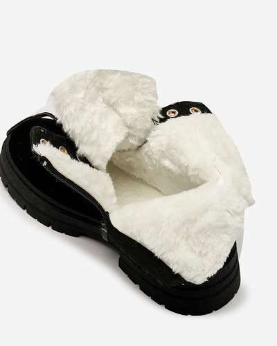 Royalfashion Женские утепленные ботинки-трапперы черного цвета Radoras