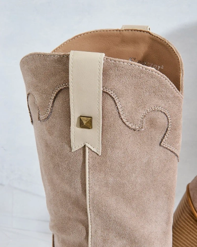 Royalfashion Женские ковбойские сапоги на каблуке Kowib