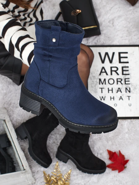 Высокие женские ботинки из эко-замши Carmine