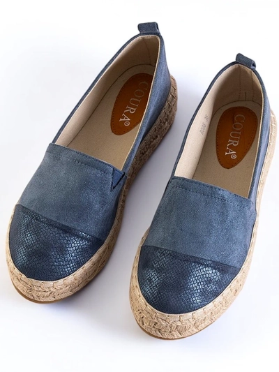 Синие женские эспадрильи на платформе с отделкой Tinika