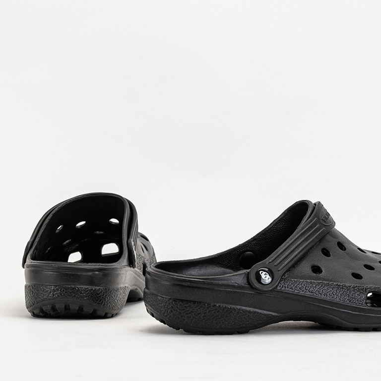 Vyriškos juodos baseino šlepetės Brolen klumpės – avalynė