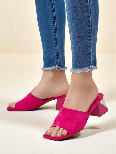 Royalfashion moteriškos šlepetės su dekoratyviniu kulniuku Vollatie