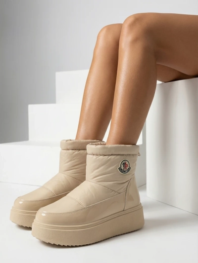 Royalfashion Женские сапоги-слипы бежевого цвета Ademra