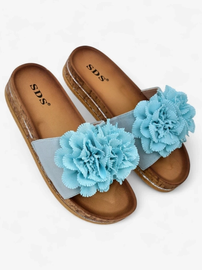 Женские шлепанцы Royalfashion с цветами Focce