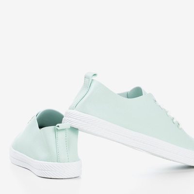 Кроссовки на шнуровке мятного цвета Ewilia - Обувь