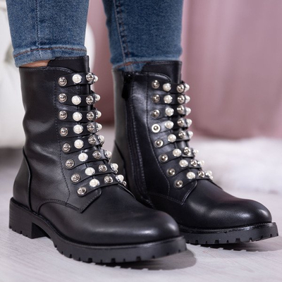 Черные вышивки бисером Иззи - Обувь