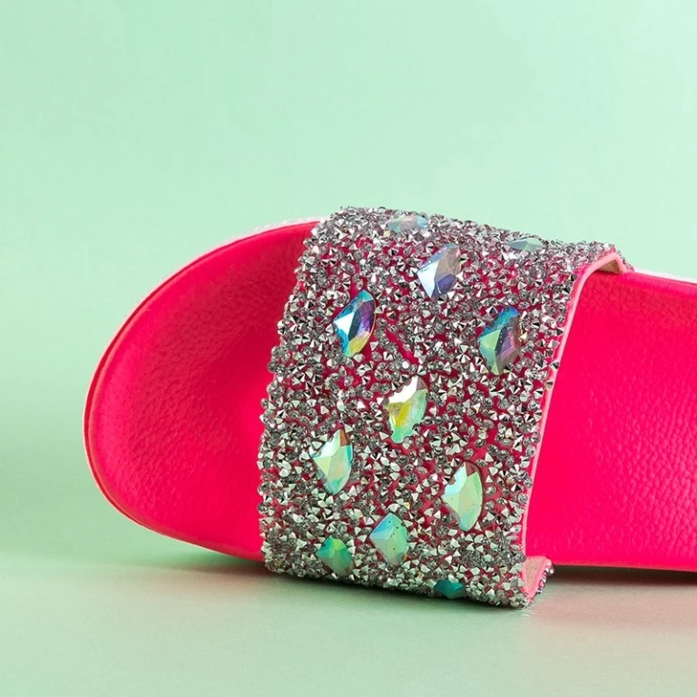 OUTLET Fuksijos spalvos moteriškos basutės su cirkonais Sailor - Avalynė