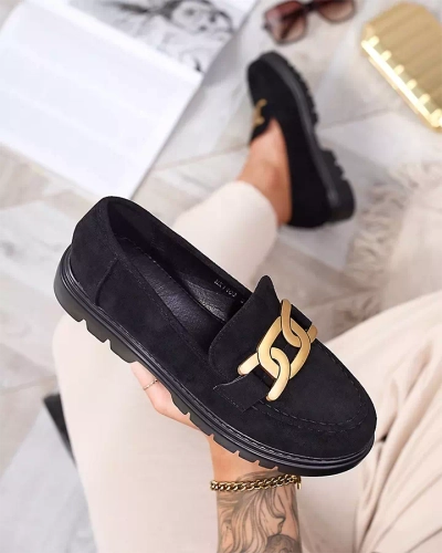 Женские мокасины черного цвета Nocivi- Footwear