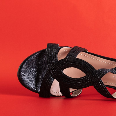 Juodi moteriški sandalai Madurai stiletto - Avalynė