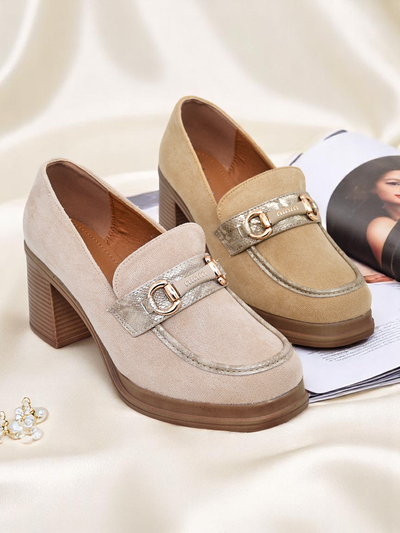 Royalfashion Женские лоферы на устойчивом каблуке Apareus