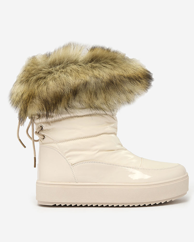 Royalfashion Светло-коричневые ботинки-слипы a'la snow boots for women Gomllo