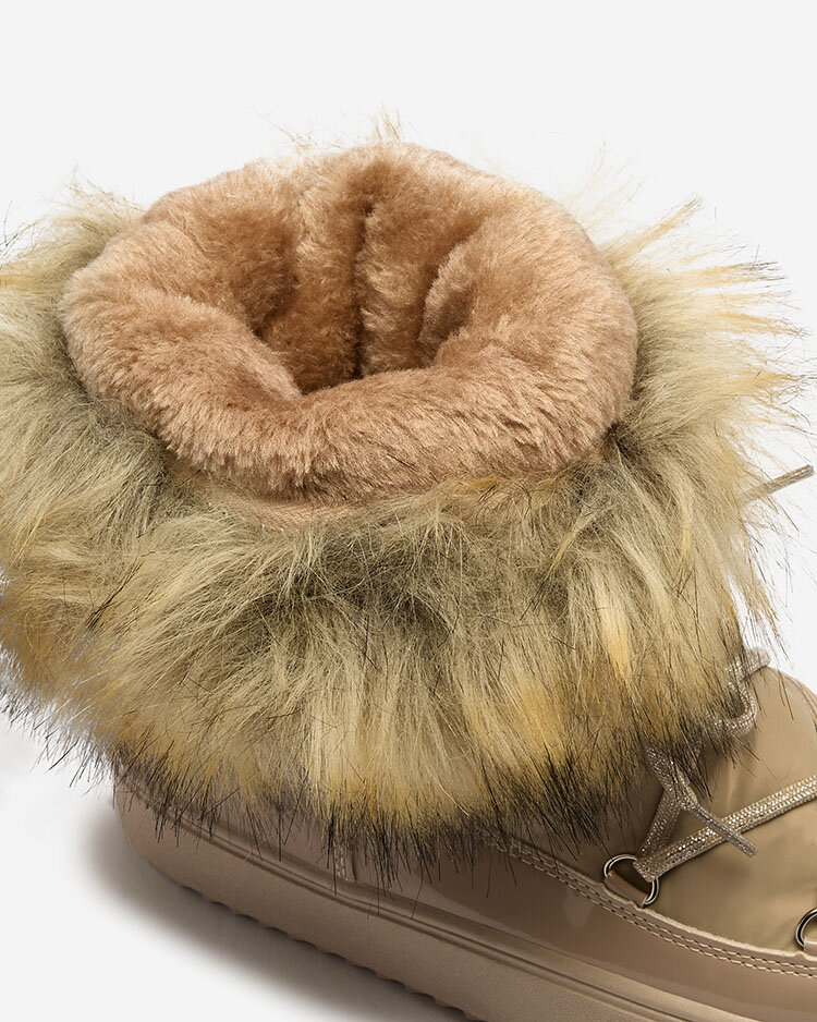 Royalfashion Šviesiai rudi auliniai batai a'la sniego batai moterims Gomllo