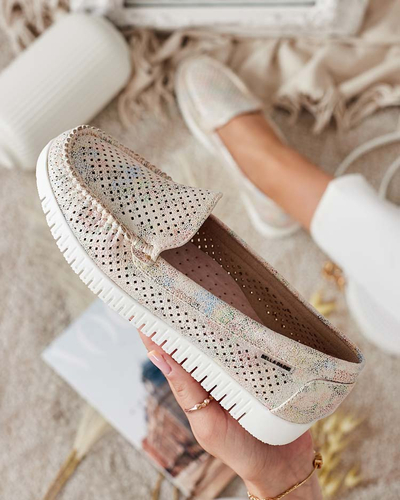 Royalfashion Moteriški ažūriniai mokasinai Nafis