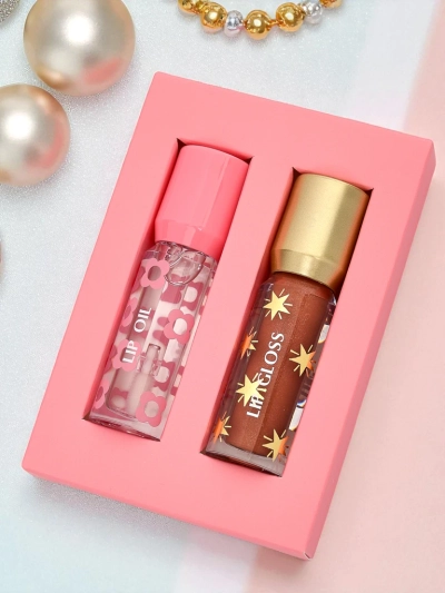 Glitter Lip Gloss and Clear Lip Gloss 2in1 Soft Blush