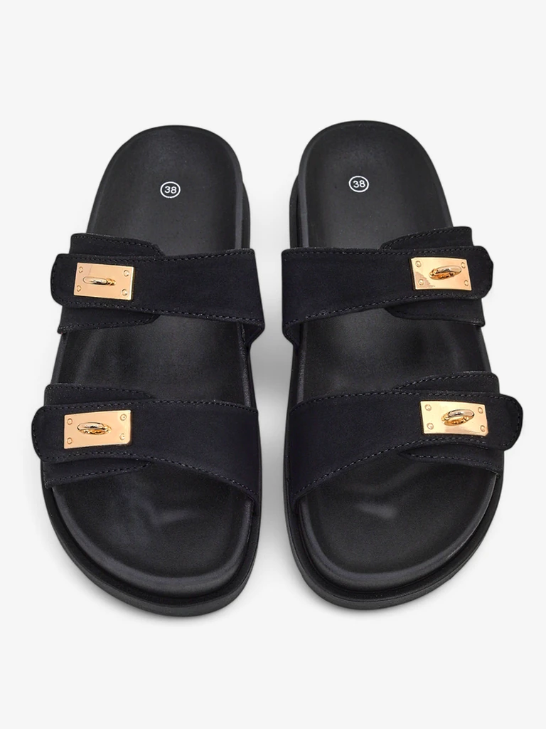 Royalfashion moterų šlepetės su dekoratyvinėmis sagtimis Costes