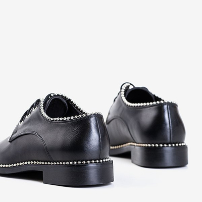 Czarne damskie półbuty z ozdobami Limks - Obuwie