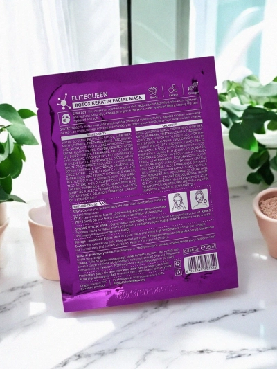Botox&Keratin lakštinė kaukė – drėkina ir mažina raukšles