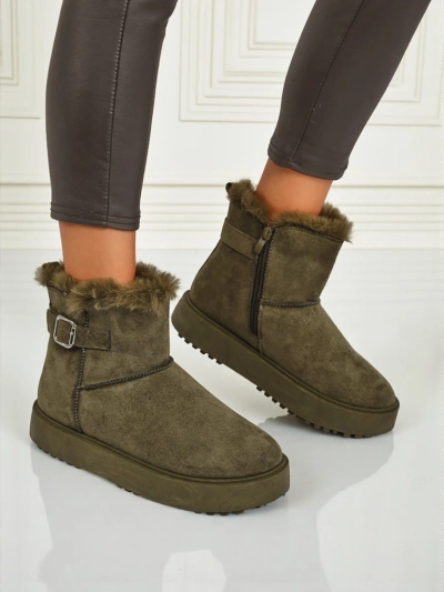 Royalfashion Krótkie buty a'la śniegowce damskie Aurelia Classico - zimowe sztosy!