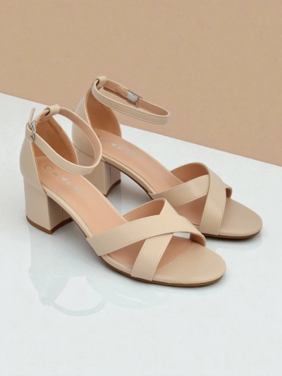 Royalfashion Moteriškos basutės su žemu kvadratiniu kulnu Eleganza Strap