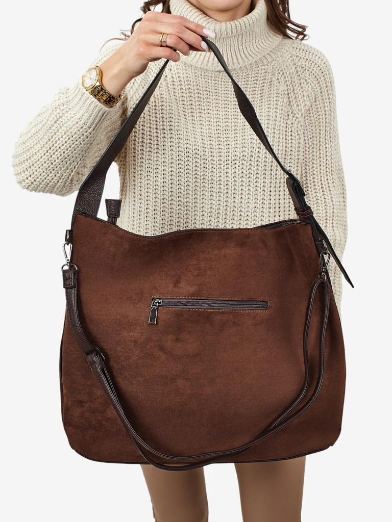 Moteriška pirkinių rankinė eko zomšinė Donenn