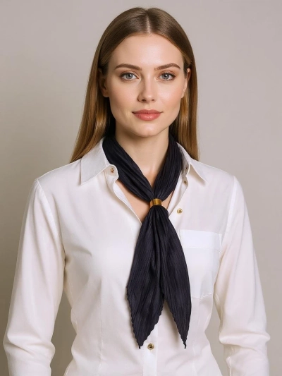 Стильный женский платок Persephone, черный шарф из полиэстера, 69x66 см