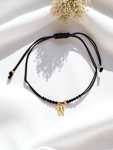 Женский браслет с буквой W Wanderlust