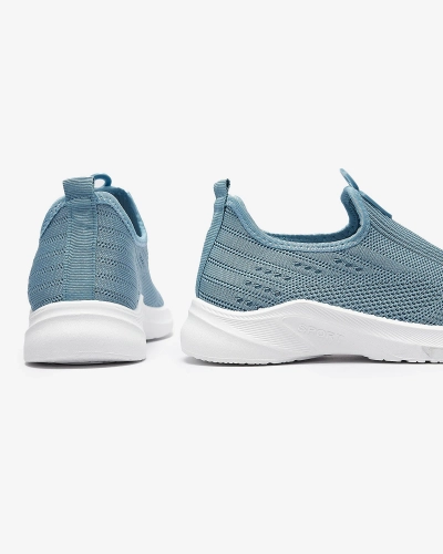 Синие женские тканевые спортивные туфли слип on Regika - Обувь