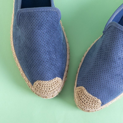 Женские шлепанцы синего цвета Courine